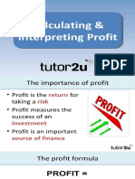 Calculating and Interpreting Profit