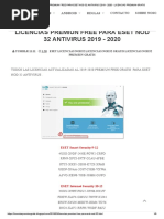 Licencias Premiun Free para Eset Nod 32 Antivirus 2019 - 2020 - Licencias Premiun Gratis