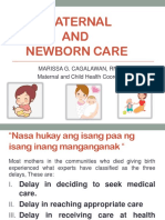 Maternal and Newborn Care: Addressing the Three Delays