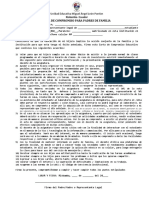 Acta de Compromiso para Padres de Familia