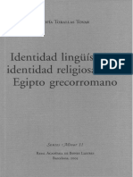 Identidad Lingüística e Identidad Religiosa en El Kgipto Grecorromano