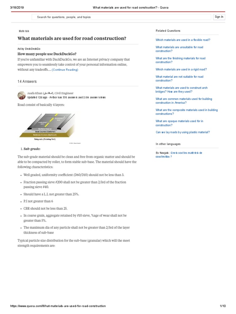 Key Materials for Road Construction | PDF | Road Surface | Asphalt