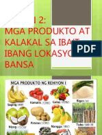 AP4 Q2 ARALIN 2 Mga Produkto at Kalakal Sa Iba'T-ibang Lokasyon Sa Bansa