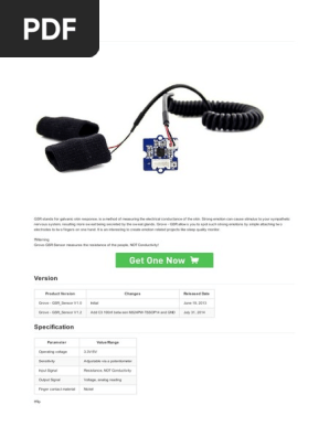 Grove Gsr Sensor Wiki Pdf Arduino Equipment