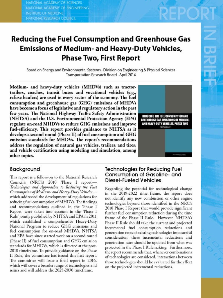 Reducing The Fuel Consumption and Greenhouse Gas Emissions of Medium ...