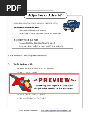 Adjective Adverb