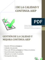 Gestión de La Calidad Y Mejora Continua Aiep