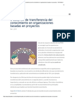 9 Desafíos de Transferencia Del Conocimiento en Organizaciones Basadas en Proyectos - ITM Platform PDF