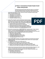 Soal-Soal Sosiologi Kelas X. Kompetensi Gejala-Gejala Sosial Dalam Masyarakat PDF