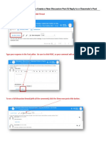 Fps Online Classroom How To Create A New Discussion Post and Reply To A Classmates Post