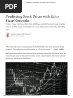 Predicting Stock Prices With Echo State Networks - Towards Data Science