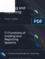 Grading and Reportings System Part I