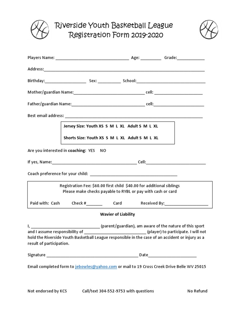 PreK & Kindergarten Registration Form PDF