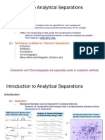 Introduction Analytical Separations Techniques