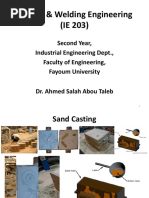 Casting & Welding Engineering (IE 203)