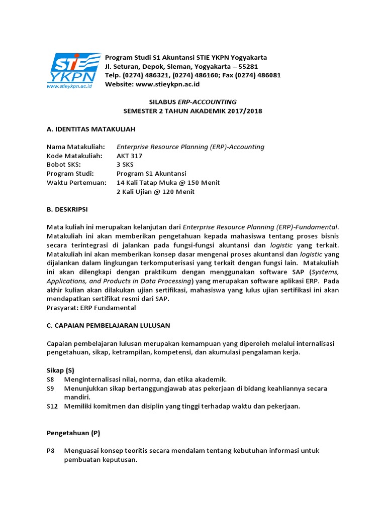 Silabus Erp Accounting Fix