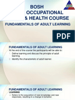 Bosh Basic Occupational Safety & Health Course: Fundamentals of Adult Learning
