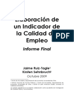 Jaime Ruiz Tagle y Kirsten Sehnbruch Elaboracion en Un Indicador de La Calidad Del Empleo