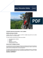 Standard Operating Procedures: Rock Climbing Definition and Scope of Activities