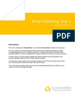 Error Checking Test 1 Solutions