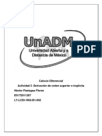 Calculo Diferencial Actividad 3. Derivación de Orden Superior e Implícita Héctor Paniagua Flores ES172011207 LT-LCDI-1902-B1-002