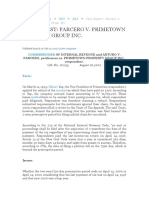 Case Digest: Parcero V. Primetown Property Group Inc.: You Are Here