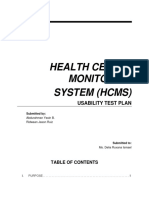 Health Center Monitoring System (HCMS) : Usability Test Plan