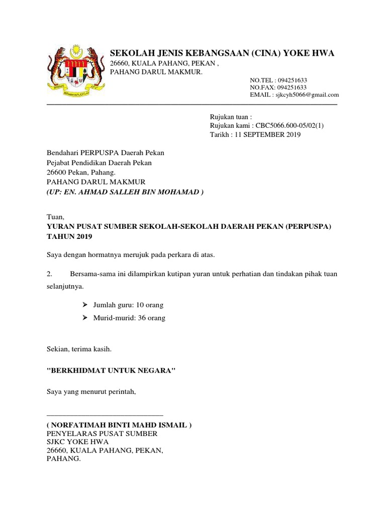 Contoh Surat Litup Ke Ppd Pdf