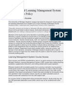 Classroom and Learning Management System Course Access Policy