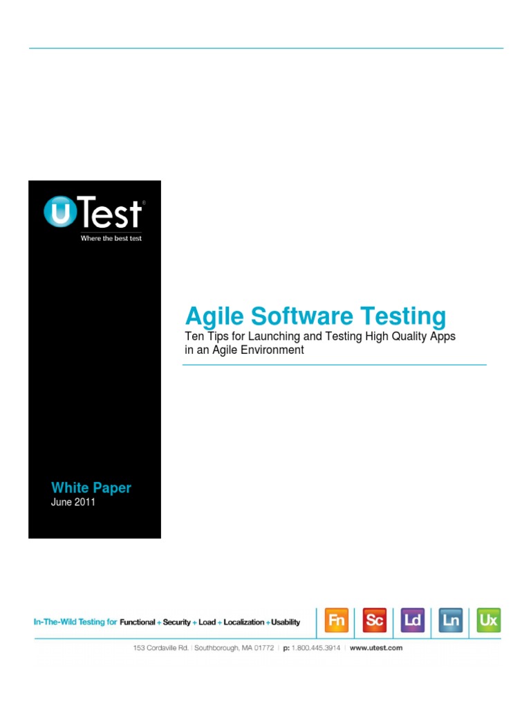 Utest Whitepaper Agile Testing PDF | PDF