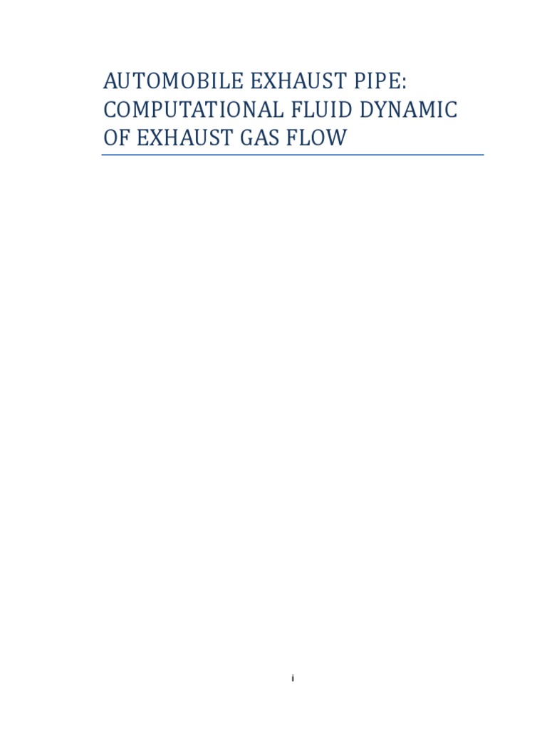 CFD Analysis of Exhaust Pipe Flow | PDF | Computational Fluid Dynamics ...