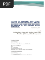 Petition On MMDCEs Elections To President Akufi-Addo