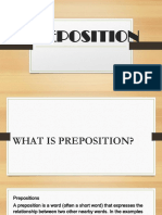 Preposition Report
