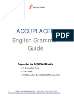 Accuplacer: English Grammar Guide