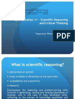 Specialization 11 - Scientific Reasoning and Critical Thinking