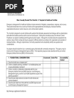 Mass Casualty Disaster Plan Checklist: A Template For Healthcare Facilities