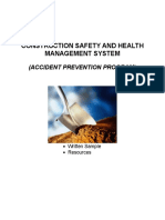 Construction Safety and Health Management System: (Accident Prevention Program)