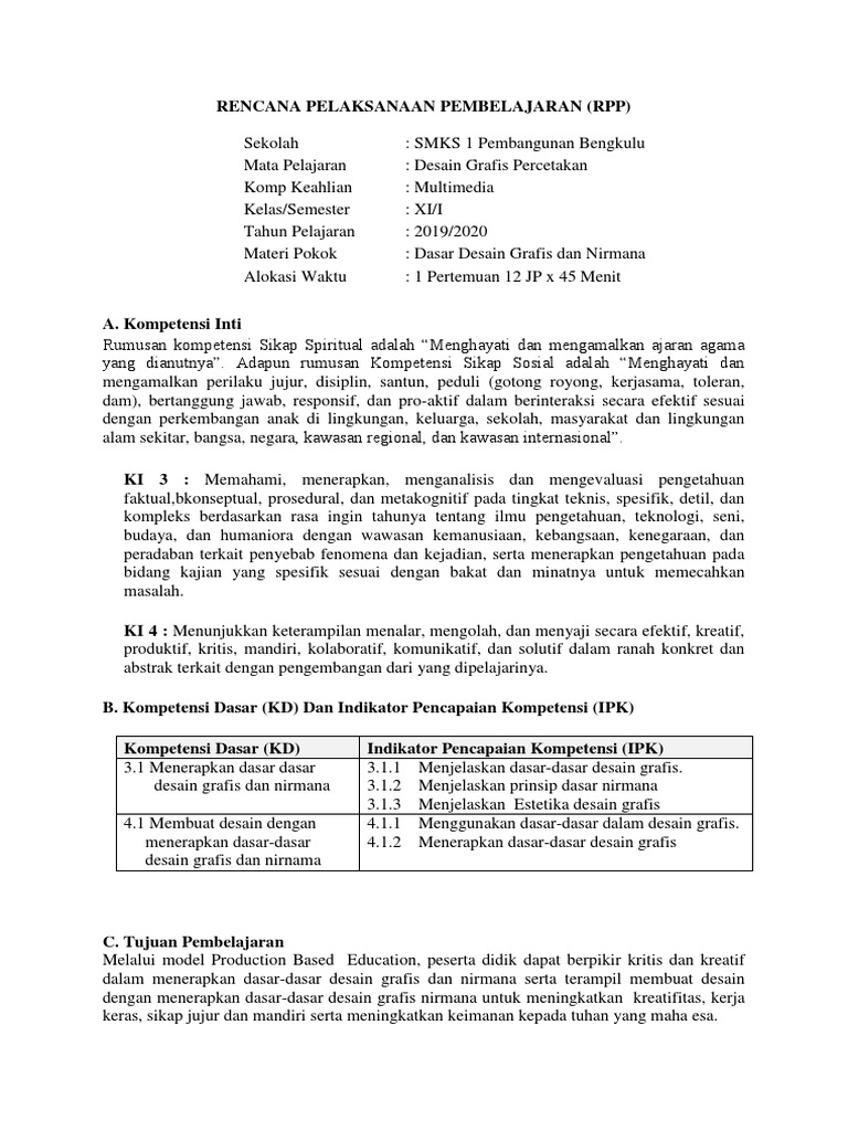 KD 3.1 Dasar Desain Grafis Dan Nirmana Desain Grafis