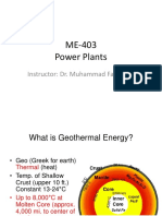 ME-403 Power Plants: What is Geothermal Energy