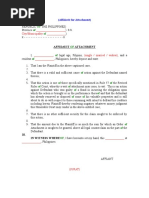 Affidavit For Attachment