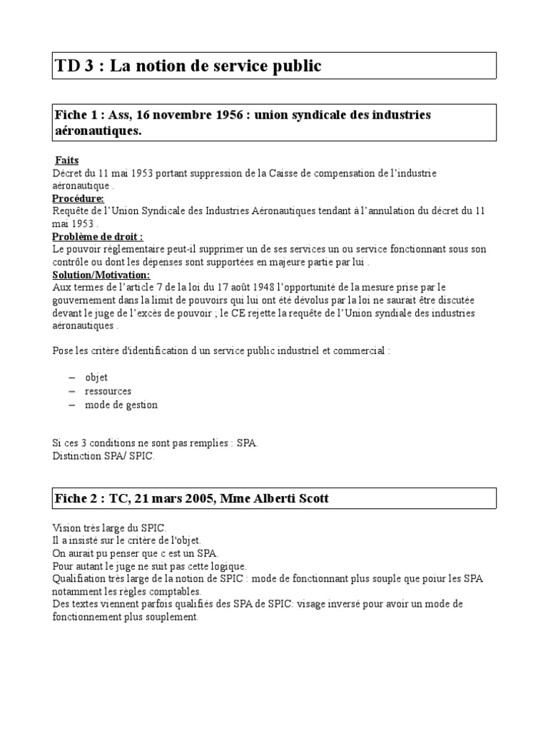 Arret Blanco Fiche D Arret TD 3 Fiches d Arret | Loi | Juge