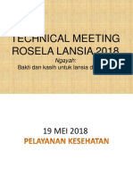 Technical Meeting Rosela Lansia 2018: Bakti Dan Kasih Untuk Lansia Dan Anak