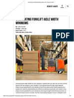 Calculating Forklift Aisle Width Minimums