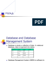 MySQL Database Management System Overview