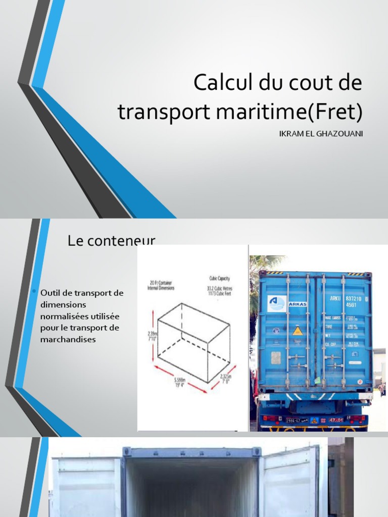 GL Calcul Du Cout de Transport Maritime | PDF | Port | Transport