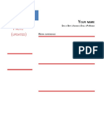 CV Template PDF