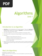 Algorithms: Unit-1