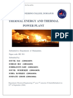 Thermal Energy and Thermal Power Plant: Dr. B.C. Roy Engineering College, Durgapur