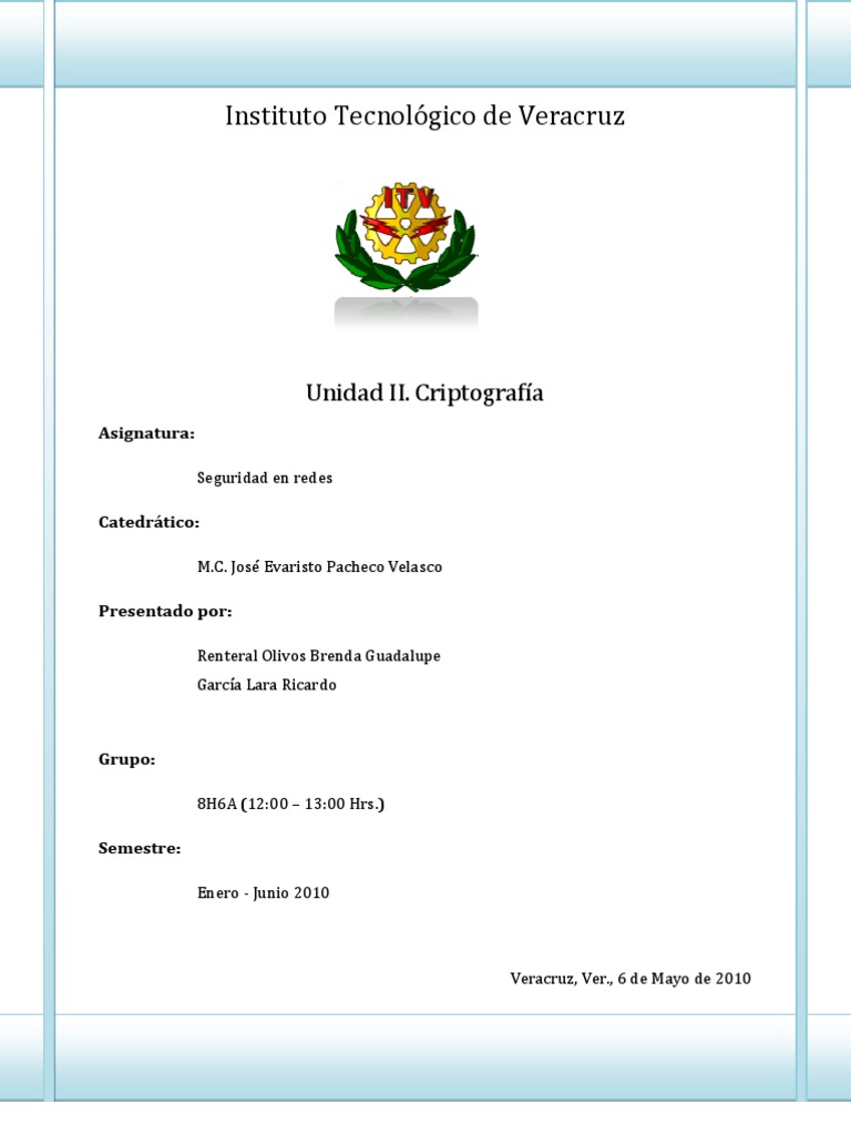 Unidadii Criptografia Pdf Criptografía Clave Criptografía