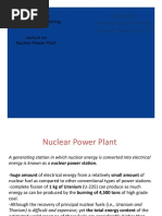 Prepared by Hasin Mussayab Ahmed, Lecturer, Dept of EEE, UU: Power Plant Engineering Lecture On Nuclear Power Plant